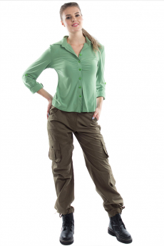 Женские брюки карго цвета хаки Bast
