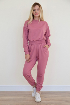 Женский розовый костюм с укороченной толстовкой Lika Dress