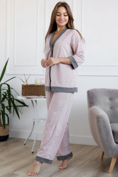 Комплект с брюками и рубашкой пижама домашний костюм Lika Dress