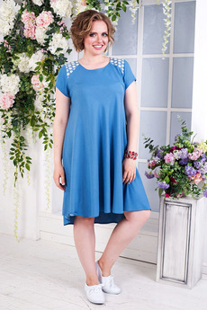 Голубое летнее платье Angela Ricci