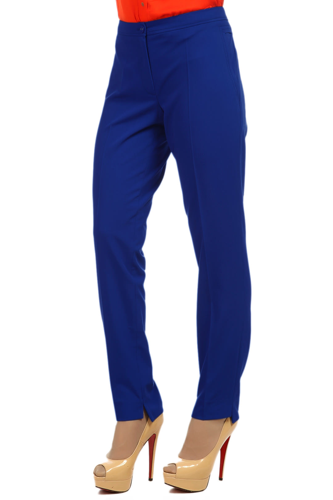 Фото товара 7912, синие классические женские брюки