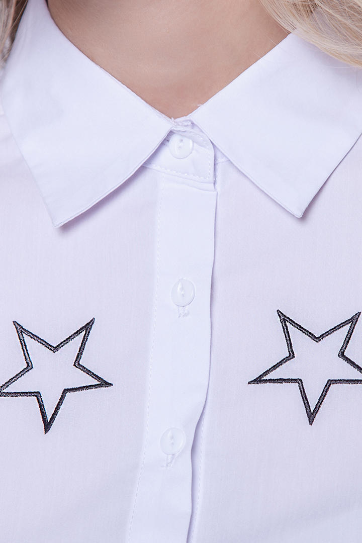 Фото товара 9482, блузка с вышитыми звездами